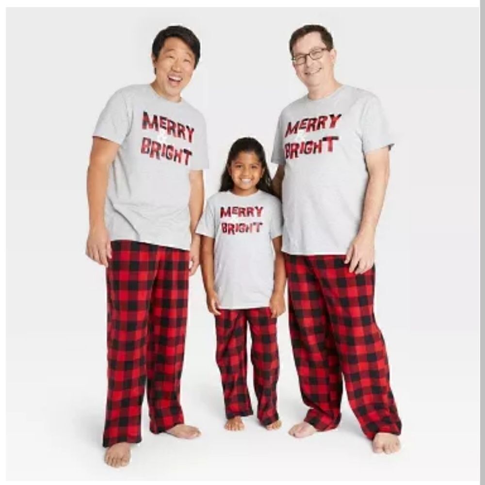 New Christmas Buffalo Plaid Fleece Pants